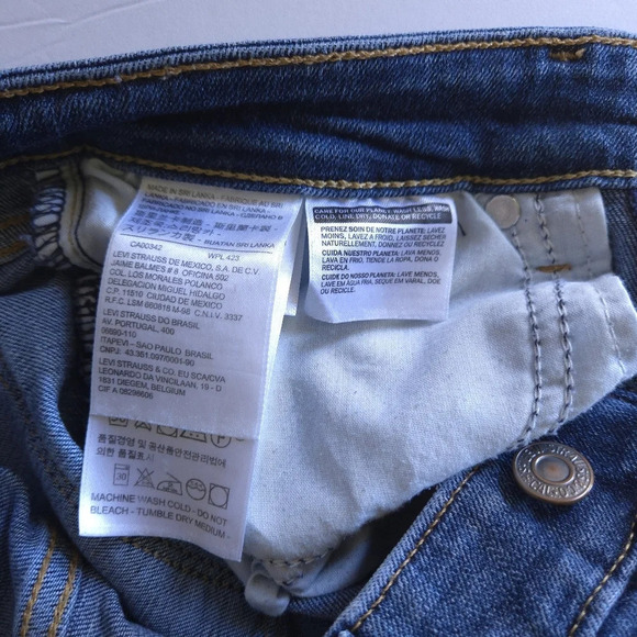 Levi's 711 Skinny Jeans Raw Hem Size 27 western, cowgirl - Picture 7 of 11